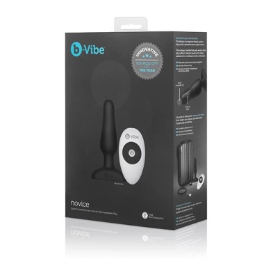 Zdalnie sterowany plug analny - B-Vibe Novice Plug Black